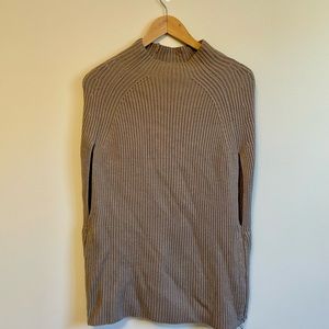 3.1 Phillip Lim Sweater Cape Soft Side Zippers Mock Neck Cocoon Style